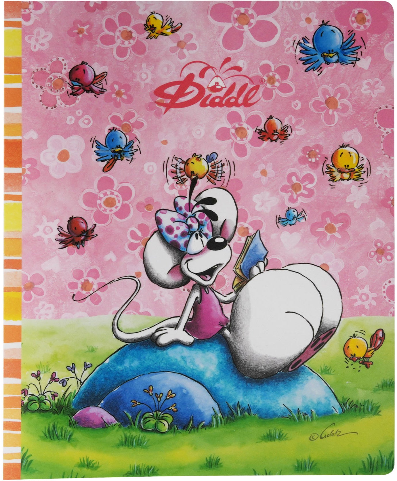 Diddl 23809 Ringbuch – 2-Ring – für A4 – rosa