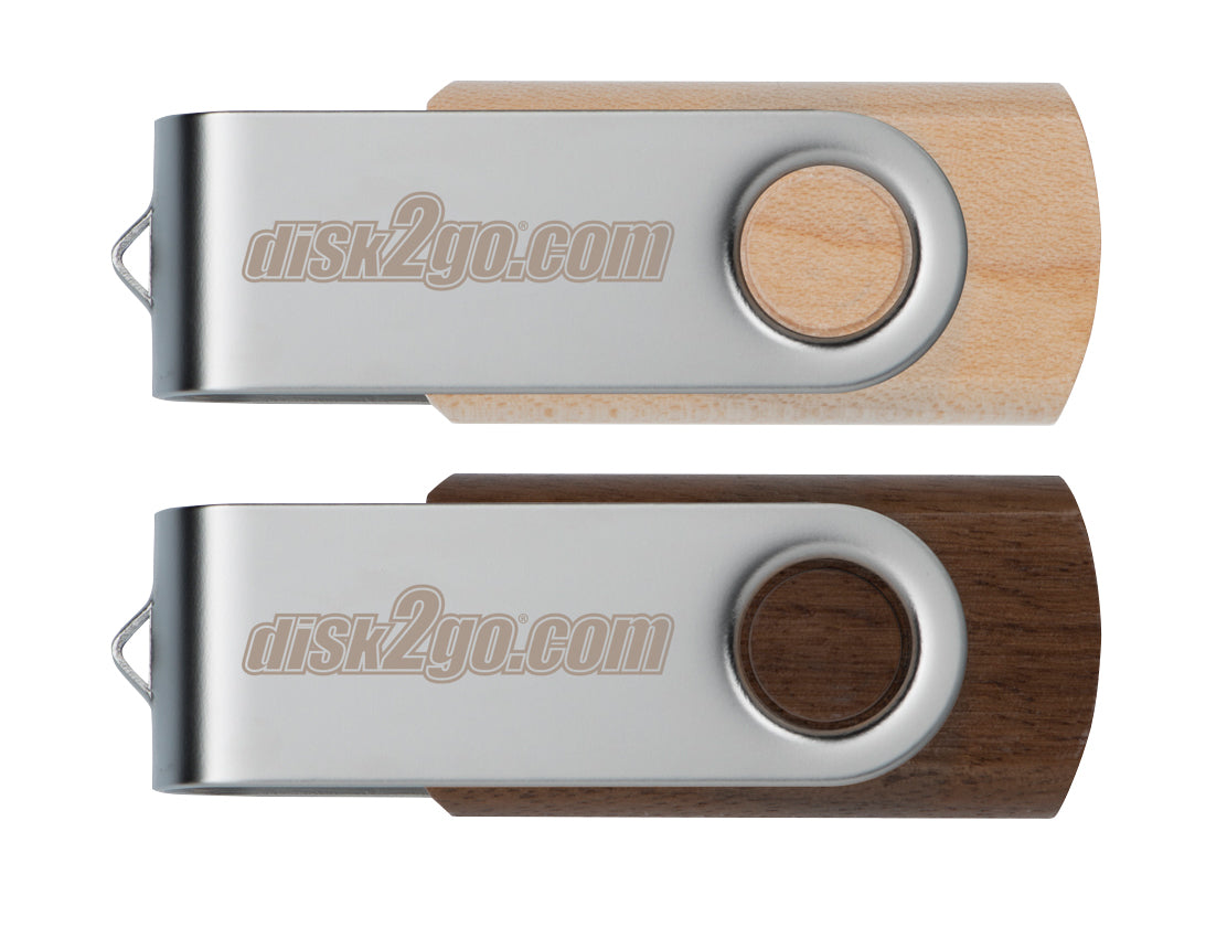 disk2go USB-Stick Wood, 8 GB, Doppelpack – für USB 2.0/3.0