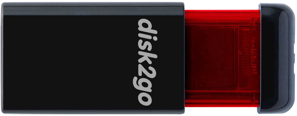 disk2go qlik edge, 256 GB, USB 3.1, rot