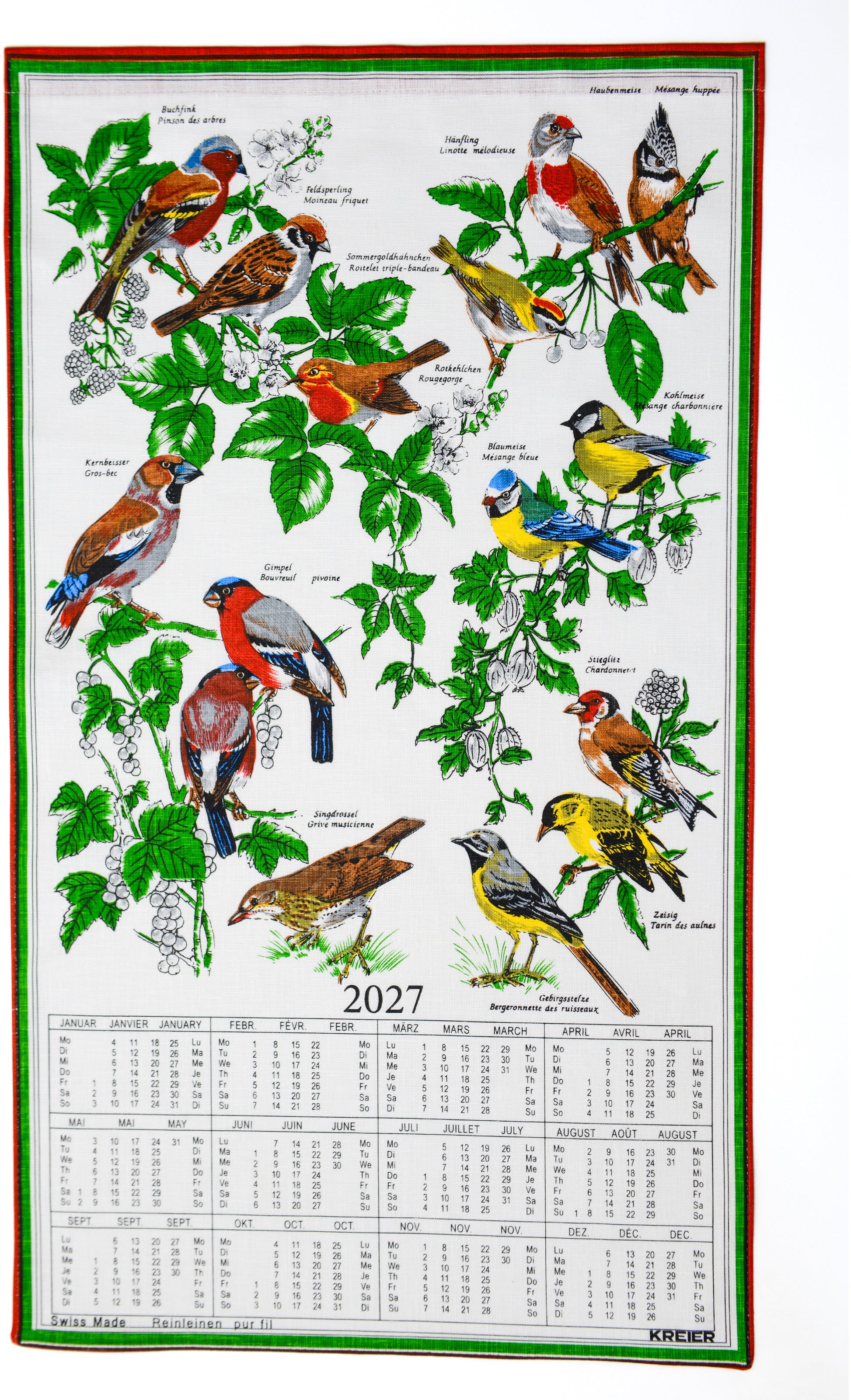 Doerig Jahresplaner, 2027, 40 × 70 cm, Reinleinen