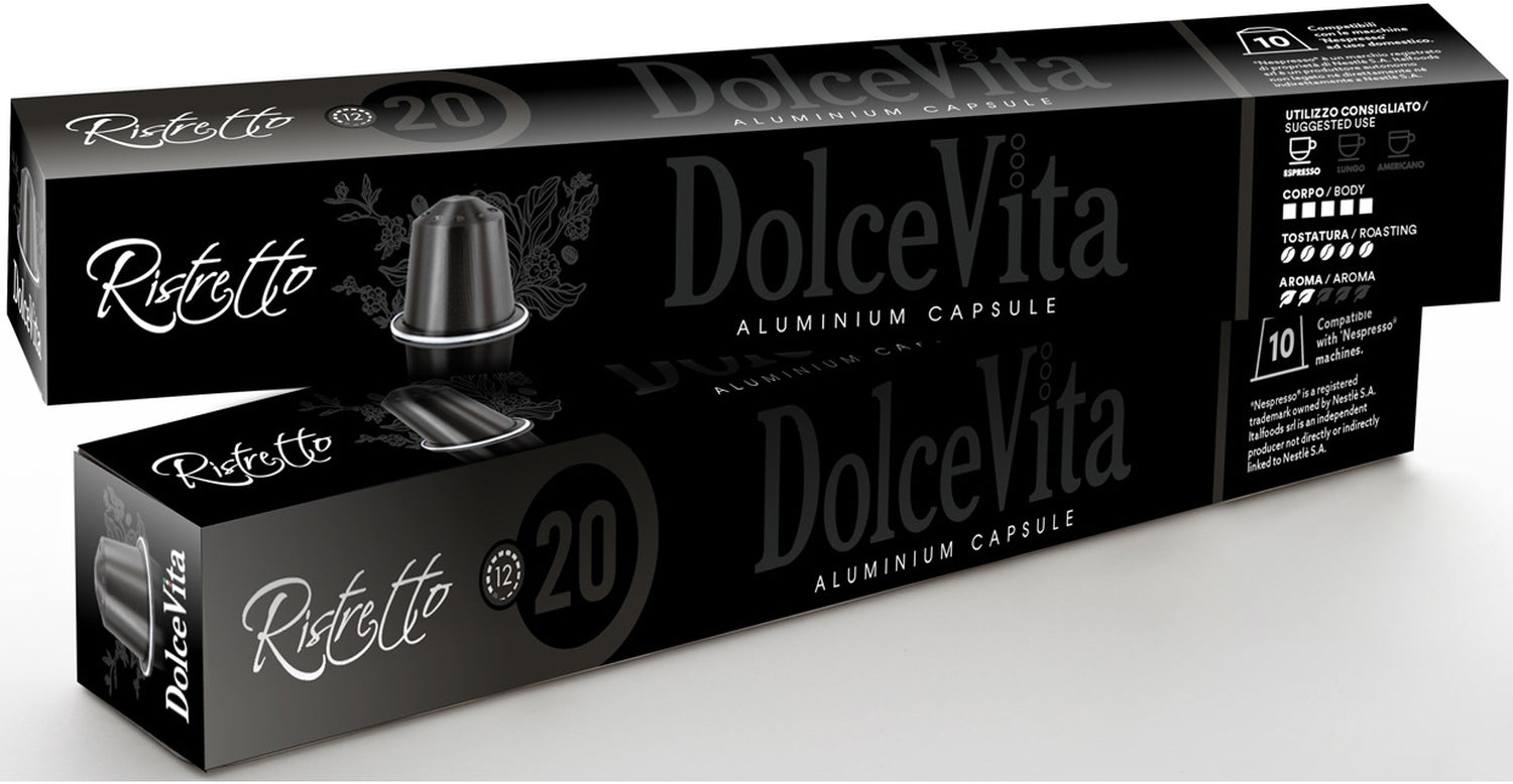 Dolce Vita Kapseln – Ristretto, dunkel, 10 Kapseln