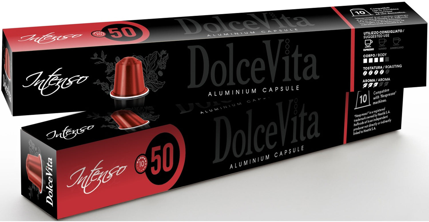 Dolce Vita Intenso – Kapseln – Espresso, mittel, 10 Kapseln
