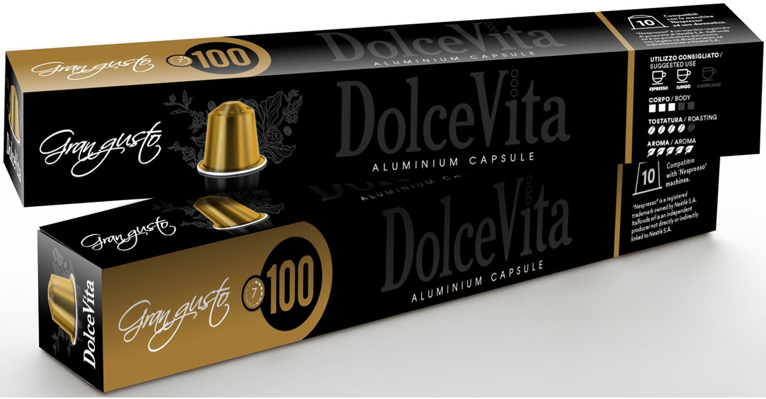 Dolce Vita Gran Gusto – Kapseln – Espresso, 10 Kapseln