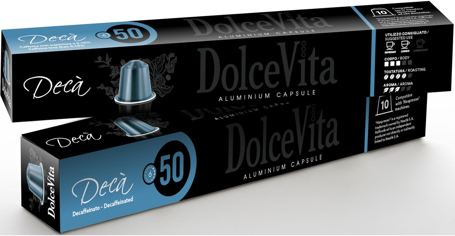 Dolce Vita Entkoffeiniert – Kapseln – Espresso, entkoffeiniert, 10 Kapseln