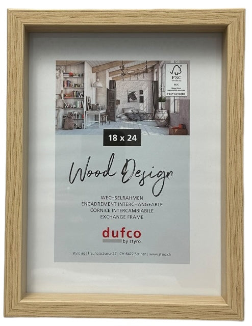 Dufco Fuji Wechselrahmen – für 18 × 24 cm – Holz, Natur