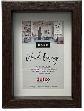 Dufco Fuji Wechselrahmen – für 10,5 × 15 cm – Holz, Braun