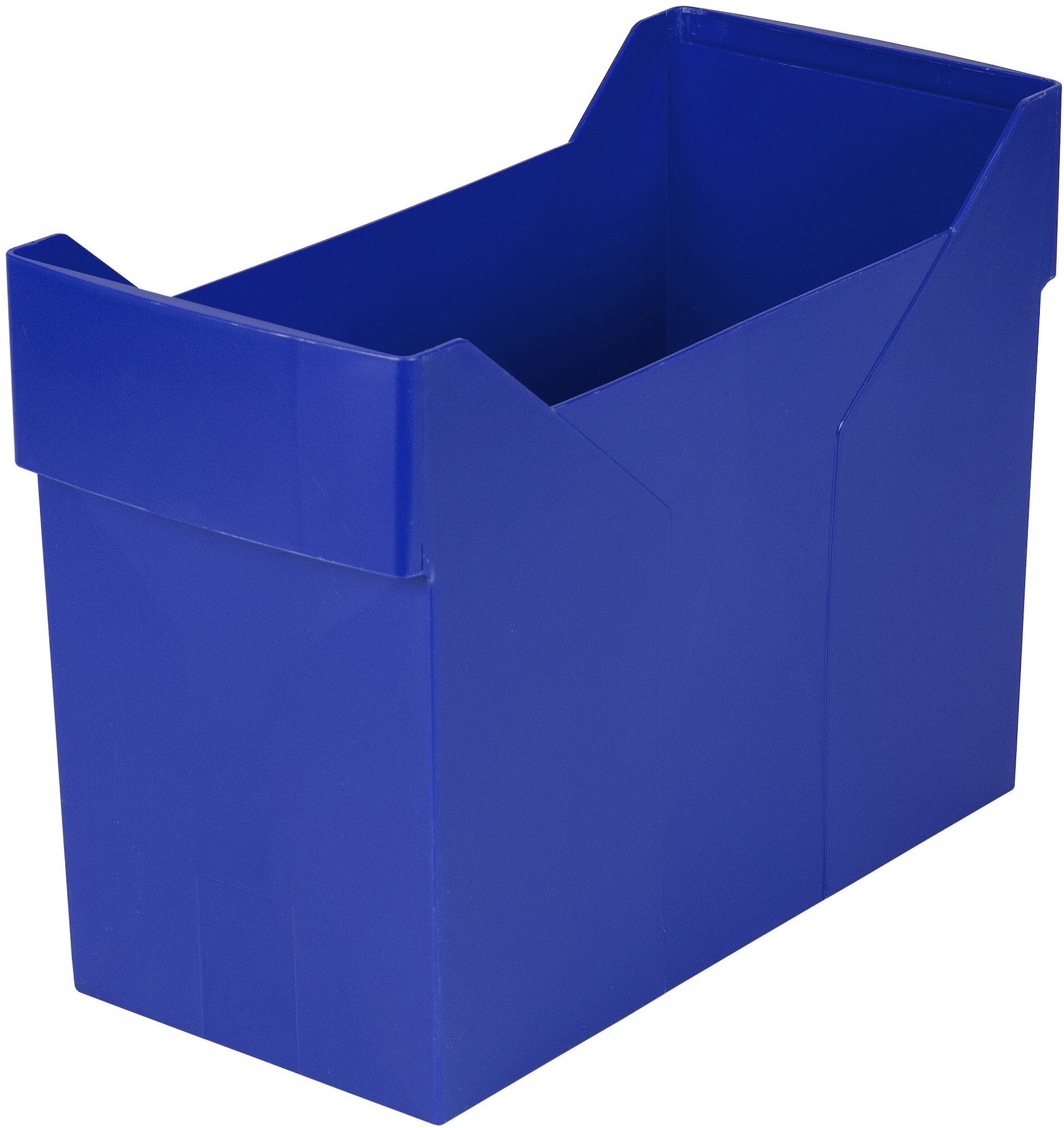 Dufco Aufbewahrungsbox – B 170 × H 260 × T 365 mm, für A4, mit Griffmulde, Blau, Kunststoff