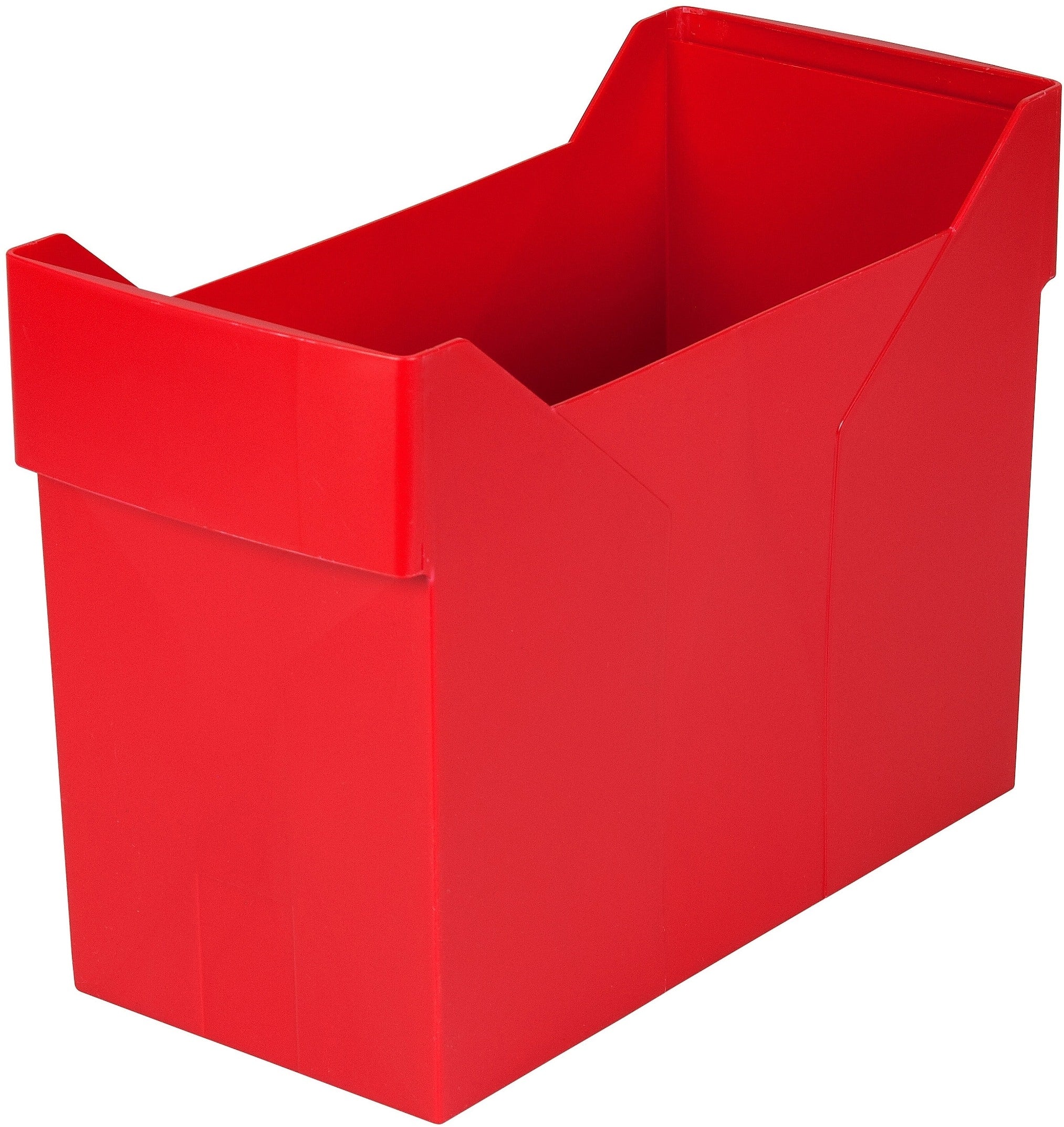 Dufco Aufbewahrungsbox B 160 × H 260 × T 365 mm – für A4, ca. 20 Hängemappen, mit Griffmulde, rot