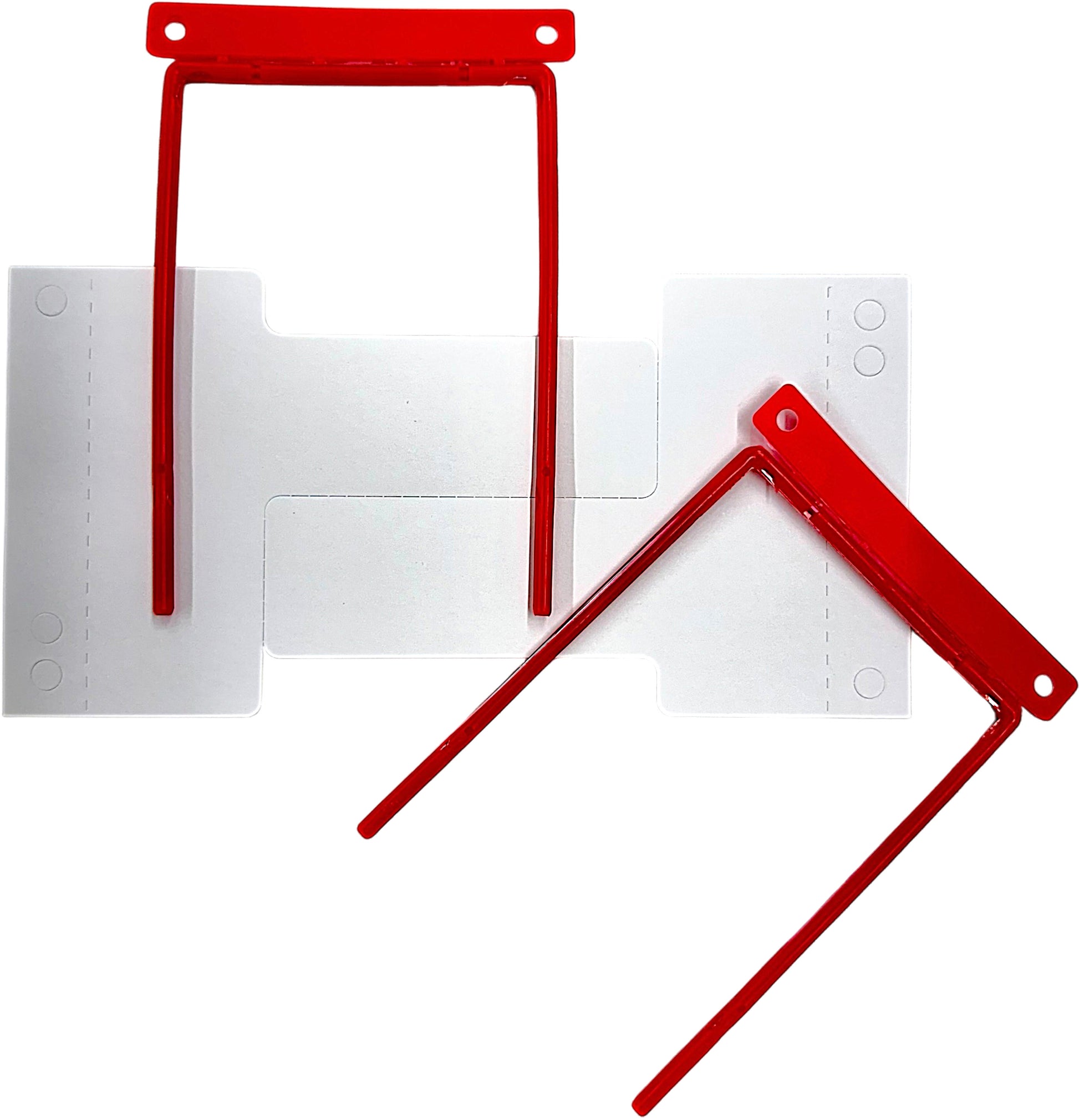 Dufco Heftverschluss D-Clip – Kapazität 80 mm, Schenkellänge 100 mm – rot – 100 Stk.