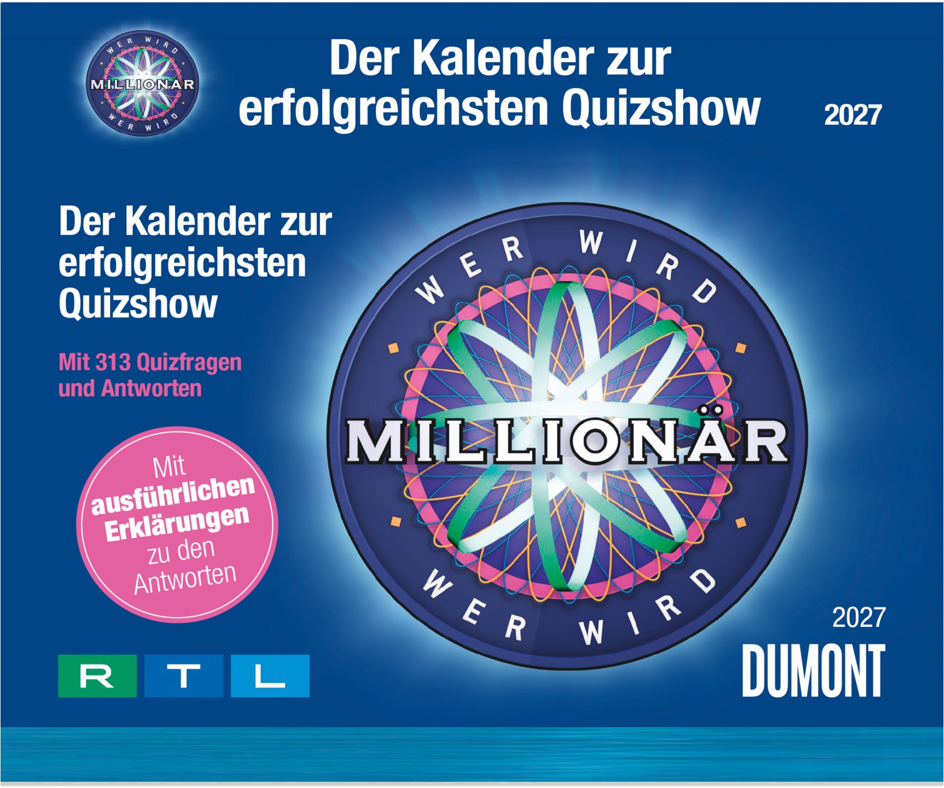 Dumont Abreisskalender Wer wird Millionär – Tag, 12 × 16 cm, 2027