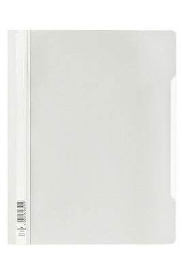 Durable Clear View 2570 Schnellhefter für A4, PVC, weiss – transparenter Vorderdeckel, Beschriftungsstreifen