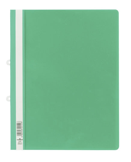 Durable Schnellhefter für A4, PVC, grün/transparent – transparenter Vorderdeckel, mit Abheftvorrichtung