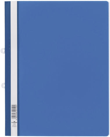Durable Schnellhefter für A4, Polypropylen (PP), blau/transparent – mit Abheftvorrichtung – 1 Stk