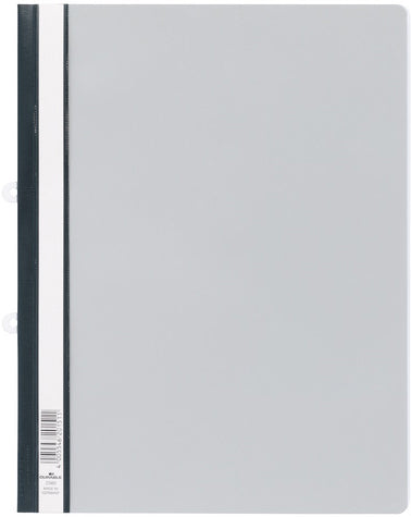 Durable Schnellhefter für A4+, PVC, grau – transparenter Vorderdeckel, mit Abheftvorrichtung
