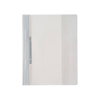 Durable Schnellhefter für A4, Kunststoff, weiss – mit Sichttasche, mit Abheftvorrichtung – bis 200 Blatt