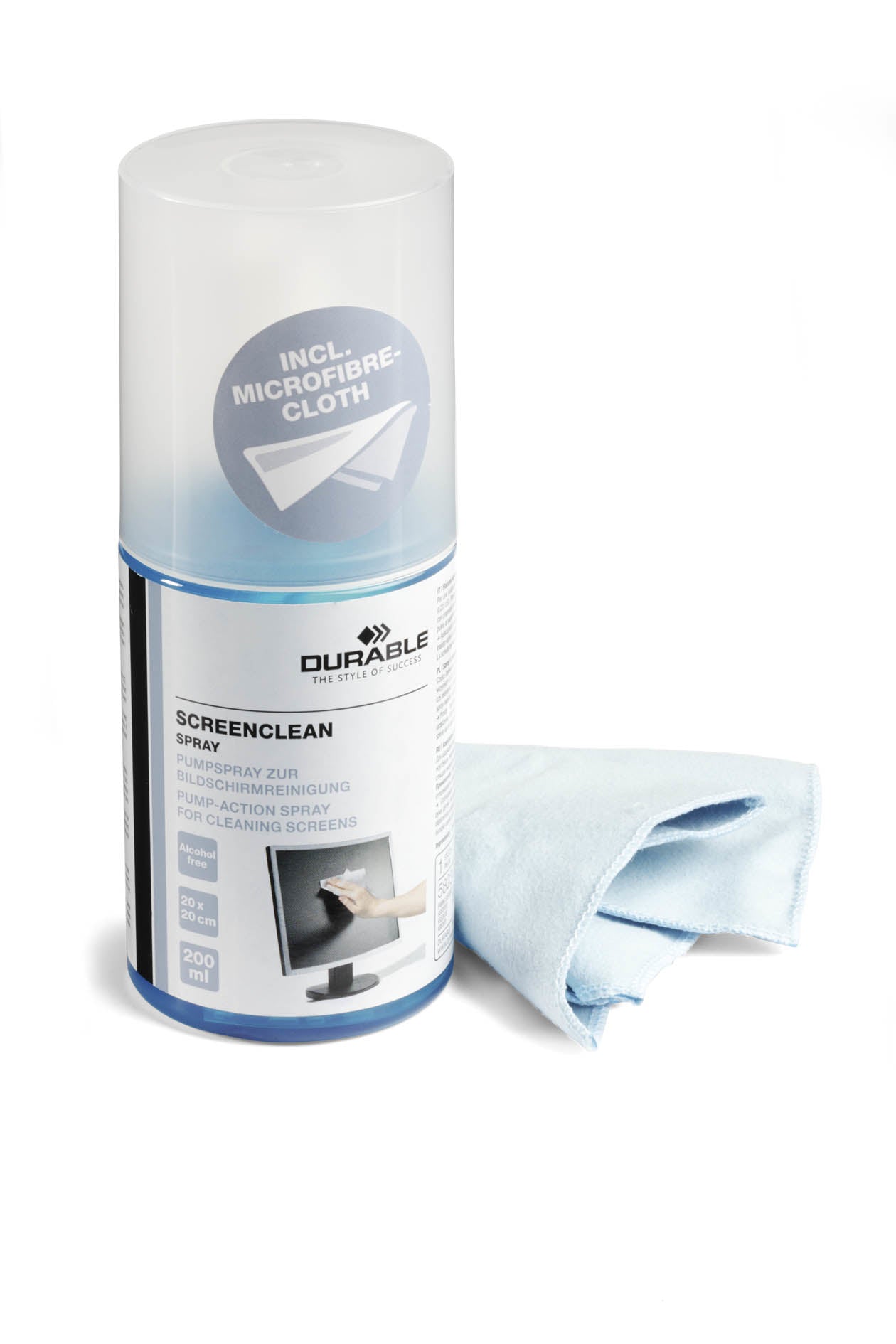Durable SCREENCLEAN Bildschirm-/Elektronikreiniger – Pumpspray – 200 ml