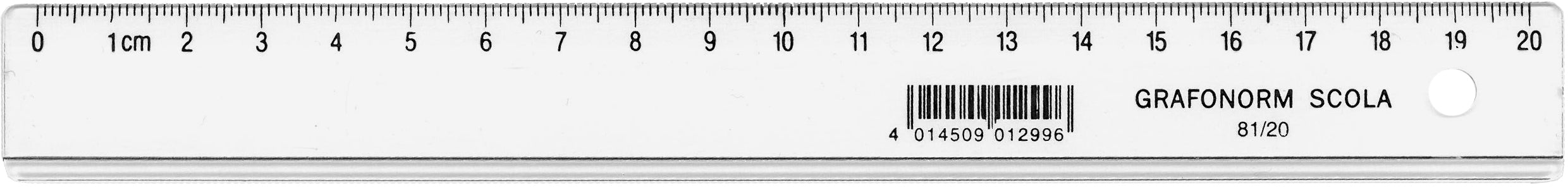 Dux Lineal – Kunststoff – 13,5 cm – Tuschekante – transparent