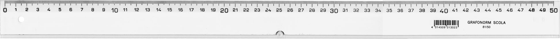 Dux Lineal – Kunststoff – 51 cm – Tuschekante – Transparent