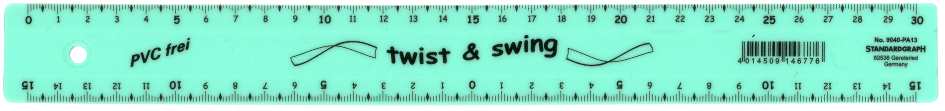 Dux Lineal – Kunststoff – 31,5 cm – flexibel – Skala cm/mm – türkis