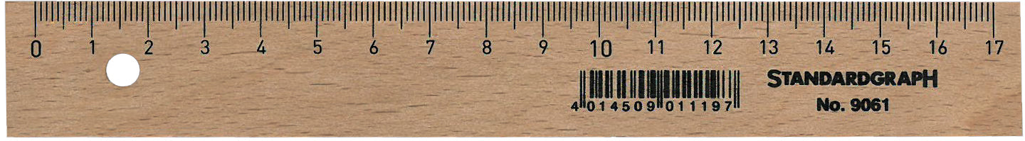 Dux Lineal – Holz – 18,2 cm – Stahleinlage