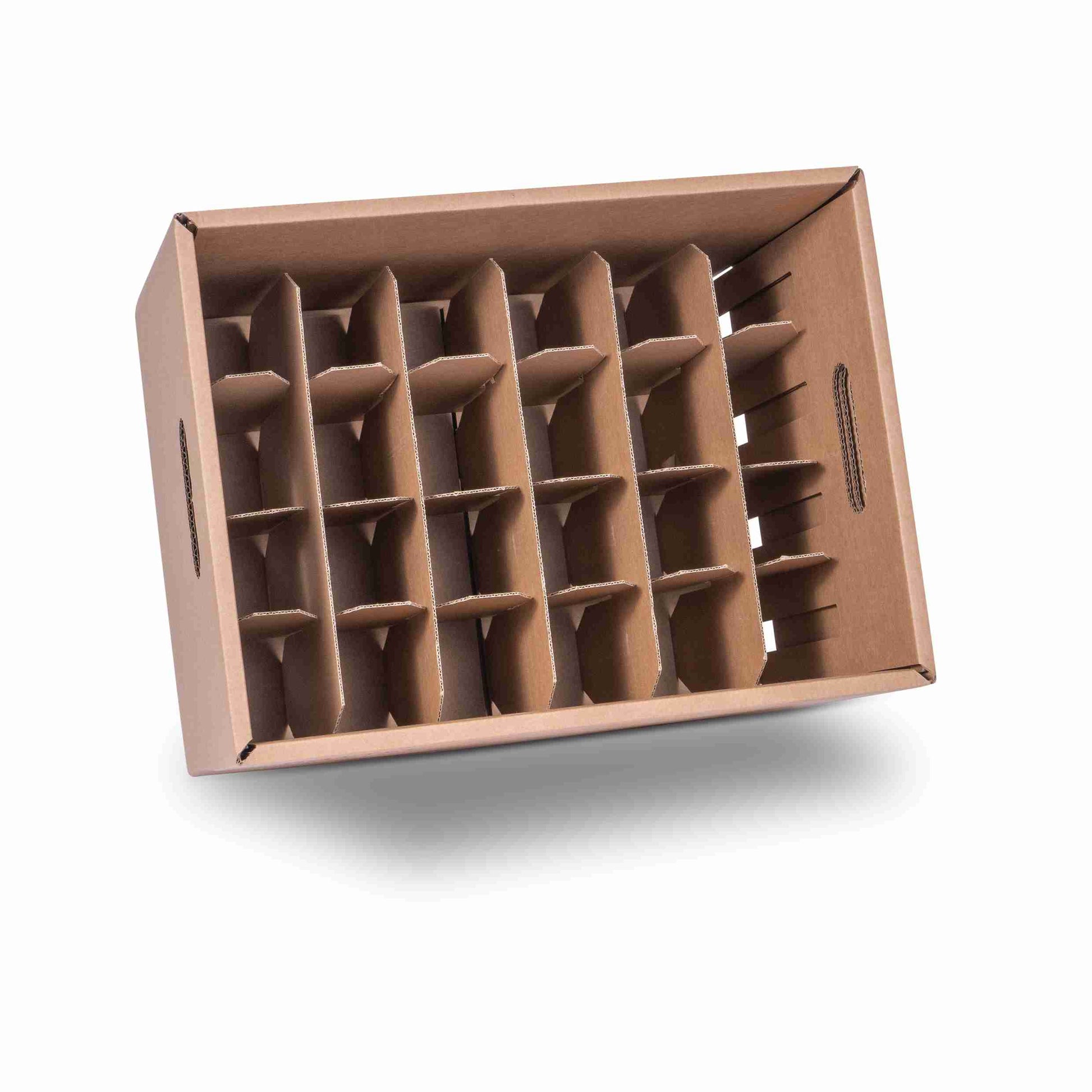 Model Versandbox – 369 × 256 × 240 mm, braun, Wellkarton, stapelbar – 1 Palette (400 Stk.)