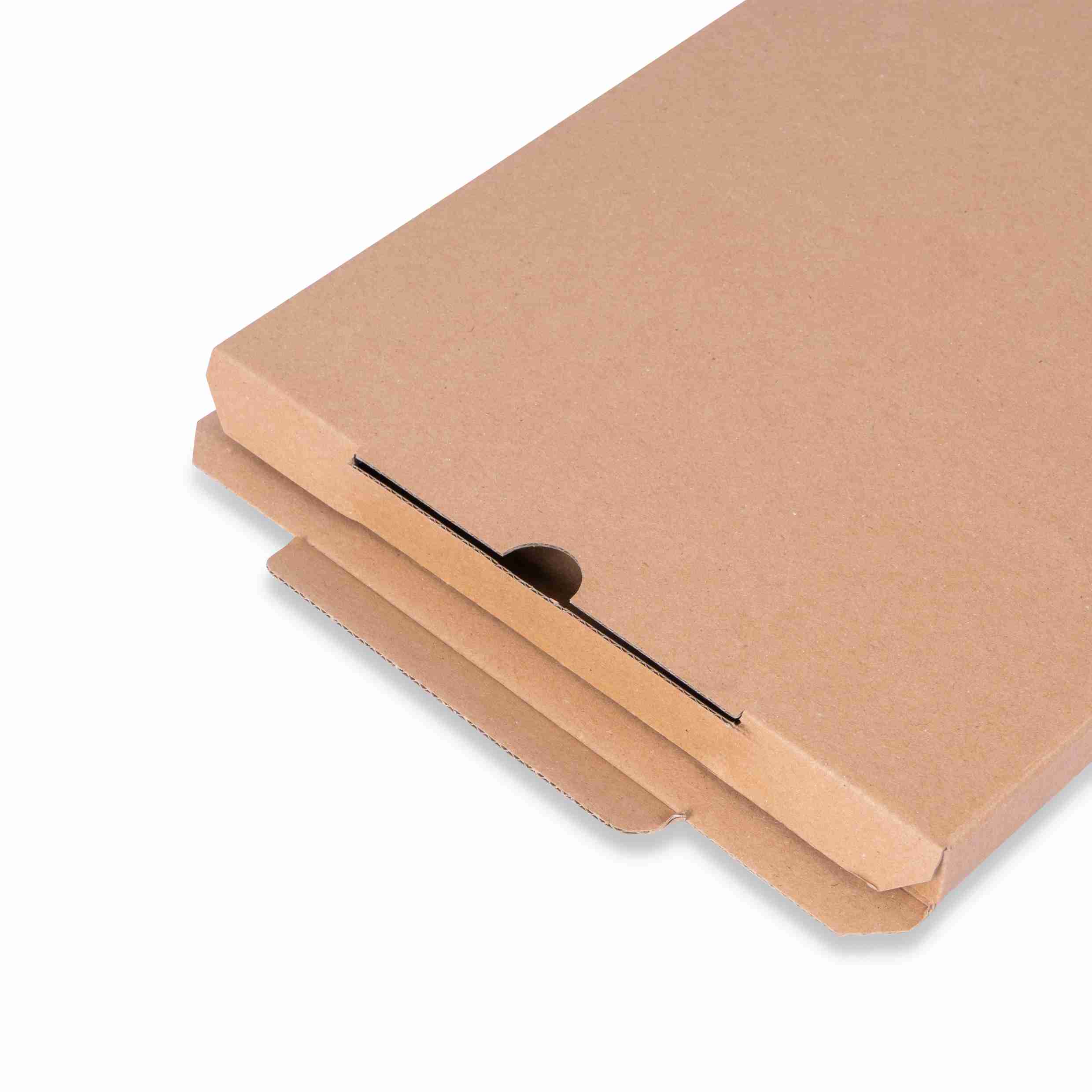 Model Versandverpackung – 302 × 215 × 16 mm, braun, Wellkarton, selbstklebend – 1 Stk., ab 500 Stk.
