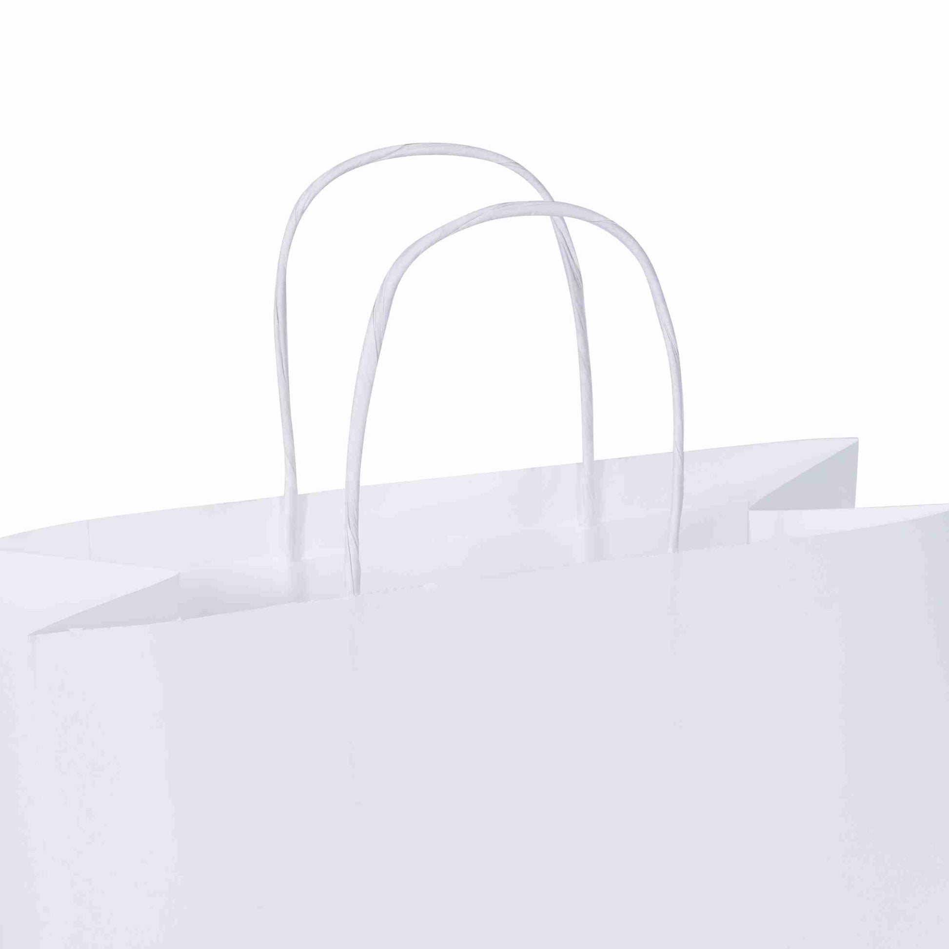 Geschenktasche, Kraftpapier, weiss – 240 × 310 × 110 mm – 1 Stk., ab 300 Stk.