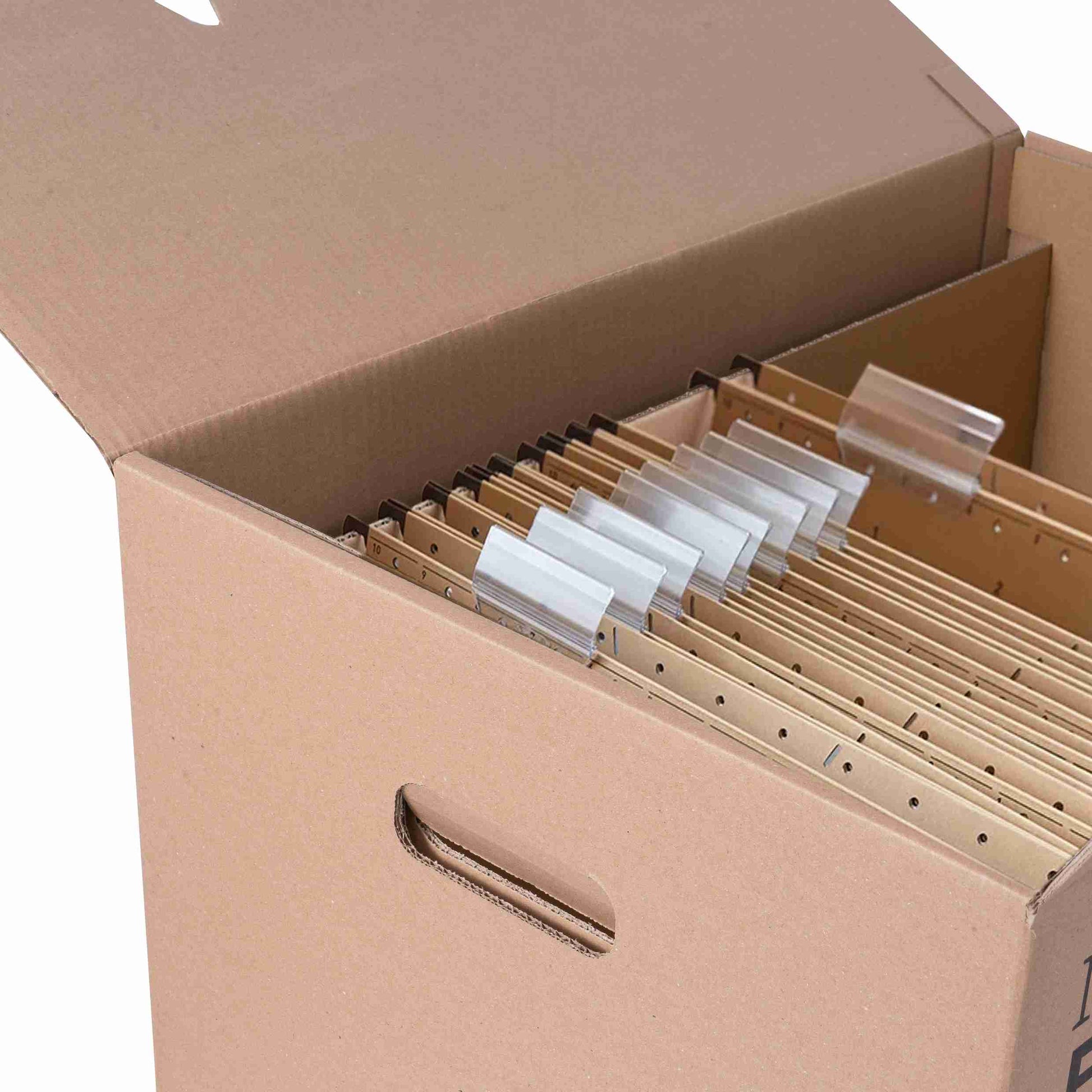 Model Einsatz – für modularen Umzugskarton mittel – 553 × 29 × 289 mm, braun, Karton, wiederverwendbar, robust – 1 Palette (420 Stk.)