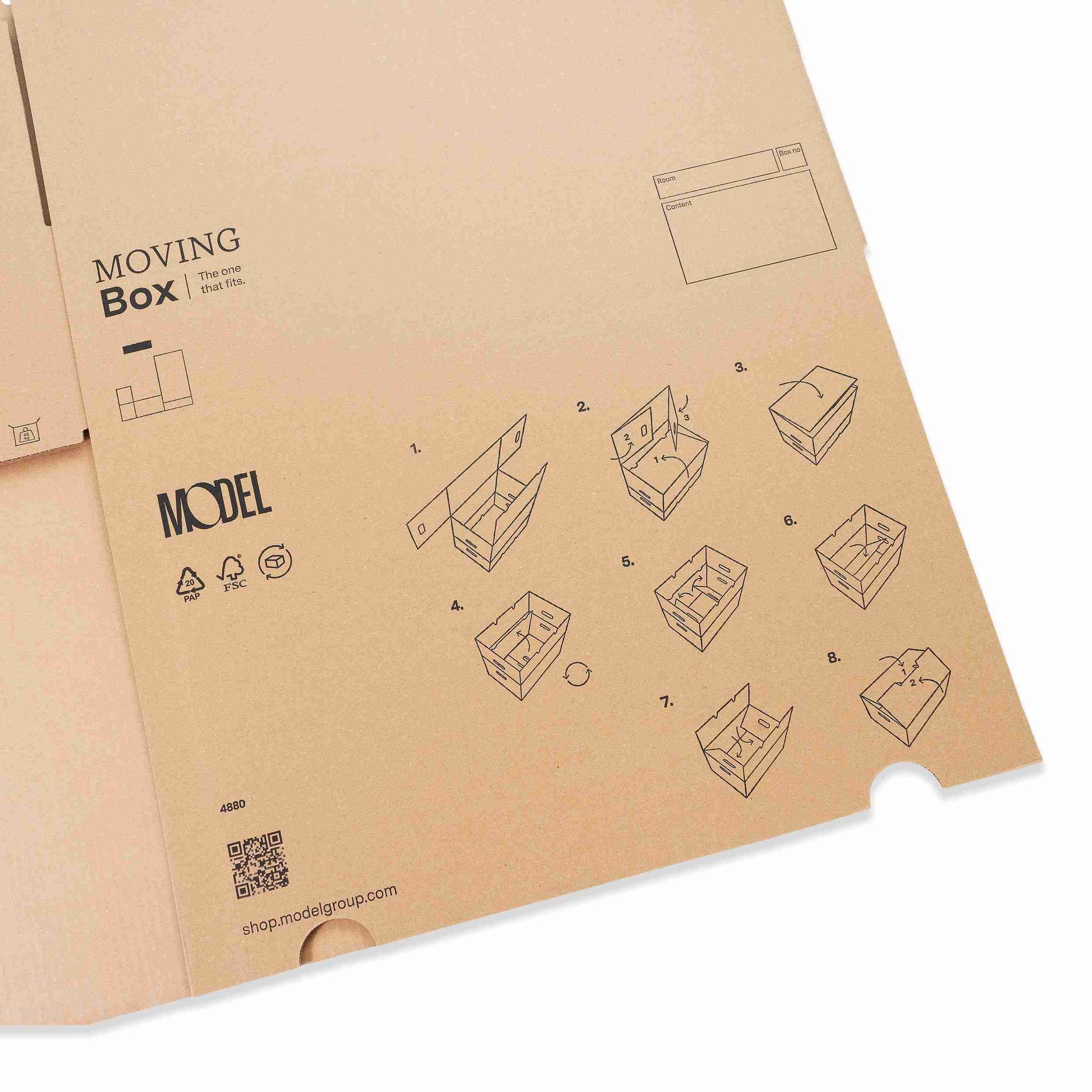 Model Stulpschachtel – 567 × 358 × 163 mm, braun, Deckel – 1 Palette (200 Stk.)