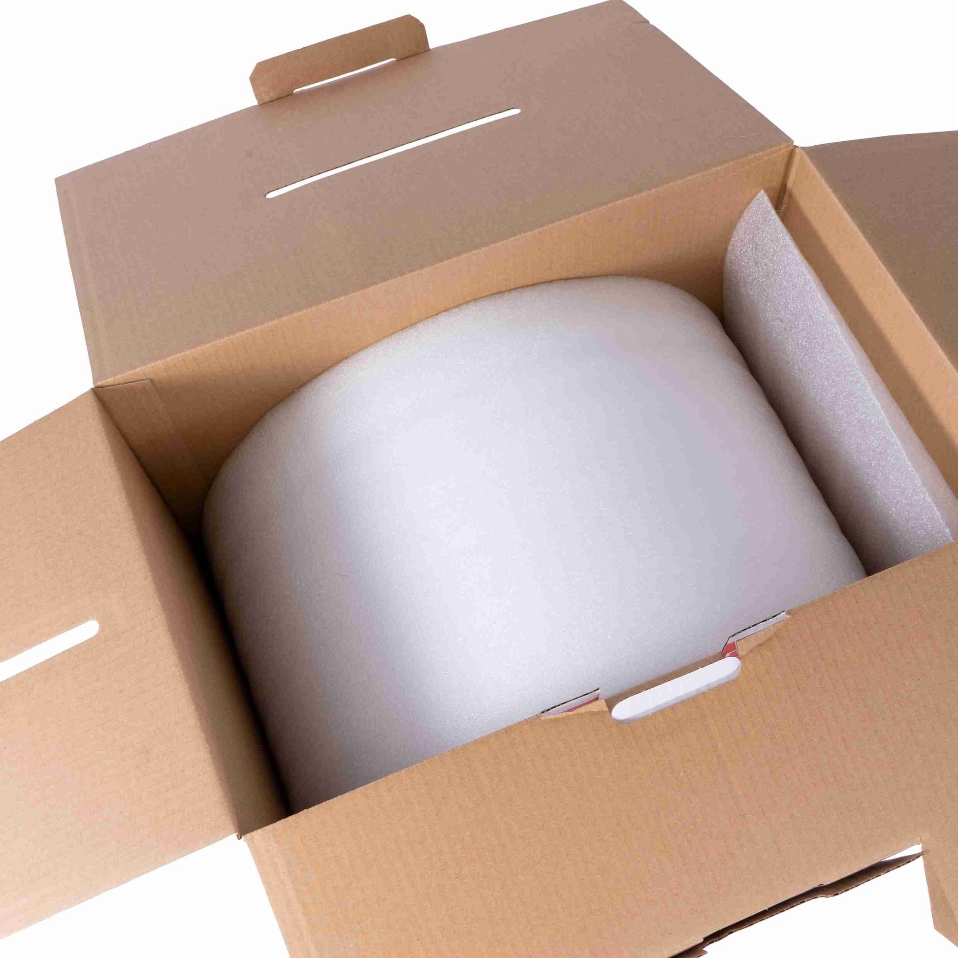 Nopaschaum-Box – Dicke 1,5 mm – 300 × 290 mm – perforiert alle 300 mm – mit 100 m Folie – 1 Stk., ab 3 Stk.