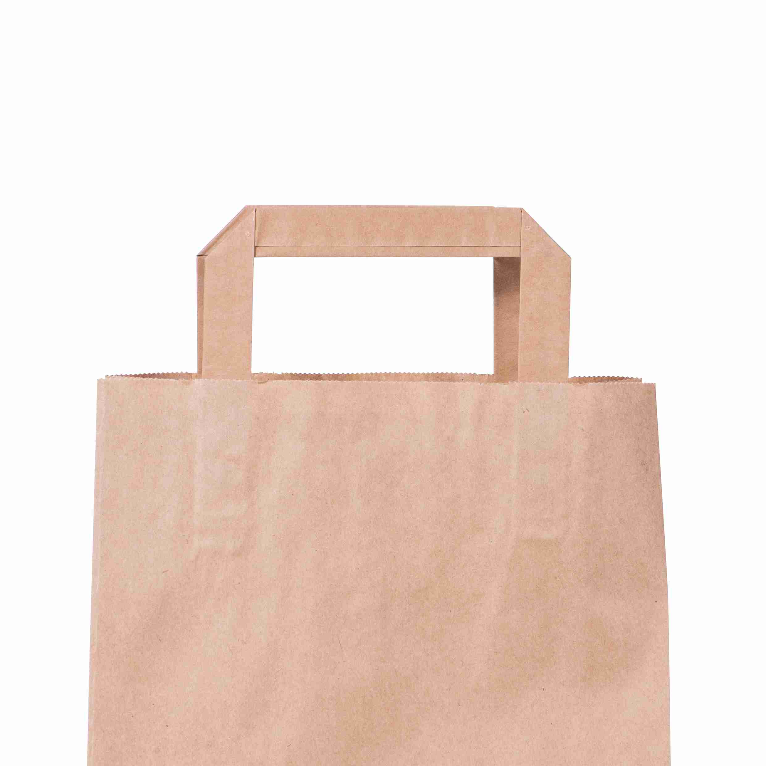 Model Papiertragetasche mit Flachhenkel – 320 × 160 × 450 mm, braun, Papier – 1 Stk., ab 250 Stk.