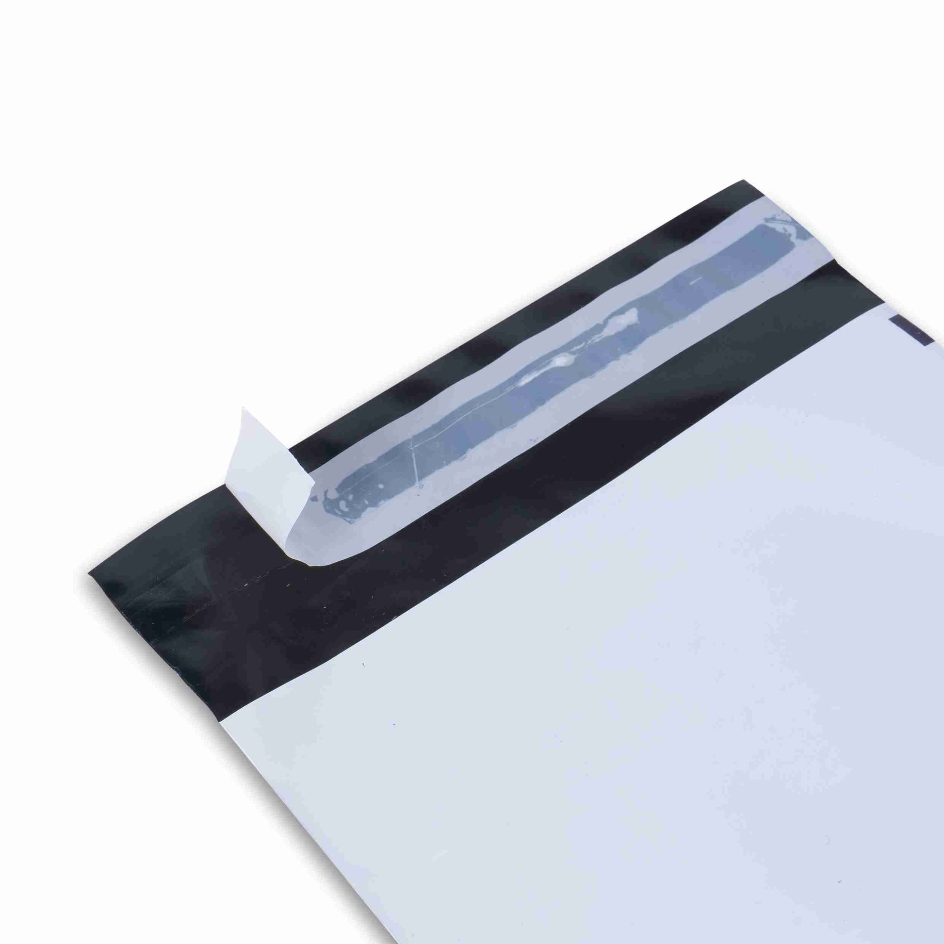 Docucare Polyversandtasche – 250 × 350 mm, selbstklebend, Folie 50 µm, weiss – 1 Stk., ab 100 Stk.