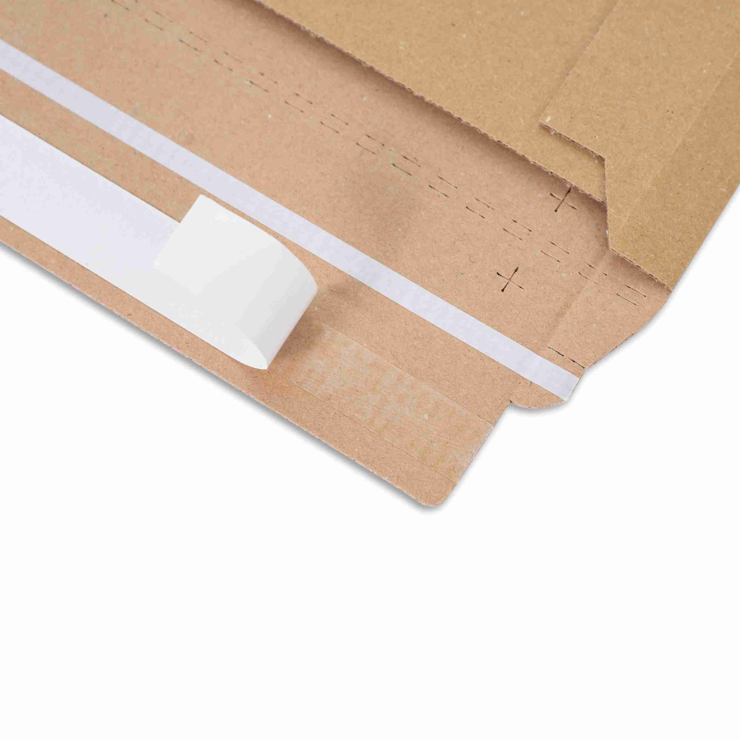 Model Karton-Versandtasche – 185 × 270 × 50 mm, selbstklebend, Karton, braun – 1 Stk., ab 100 Stk.