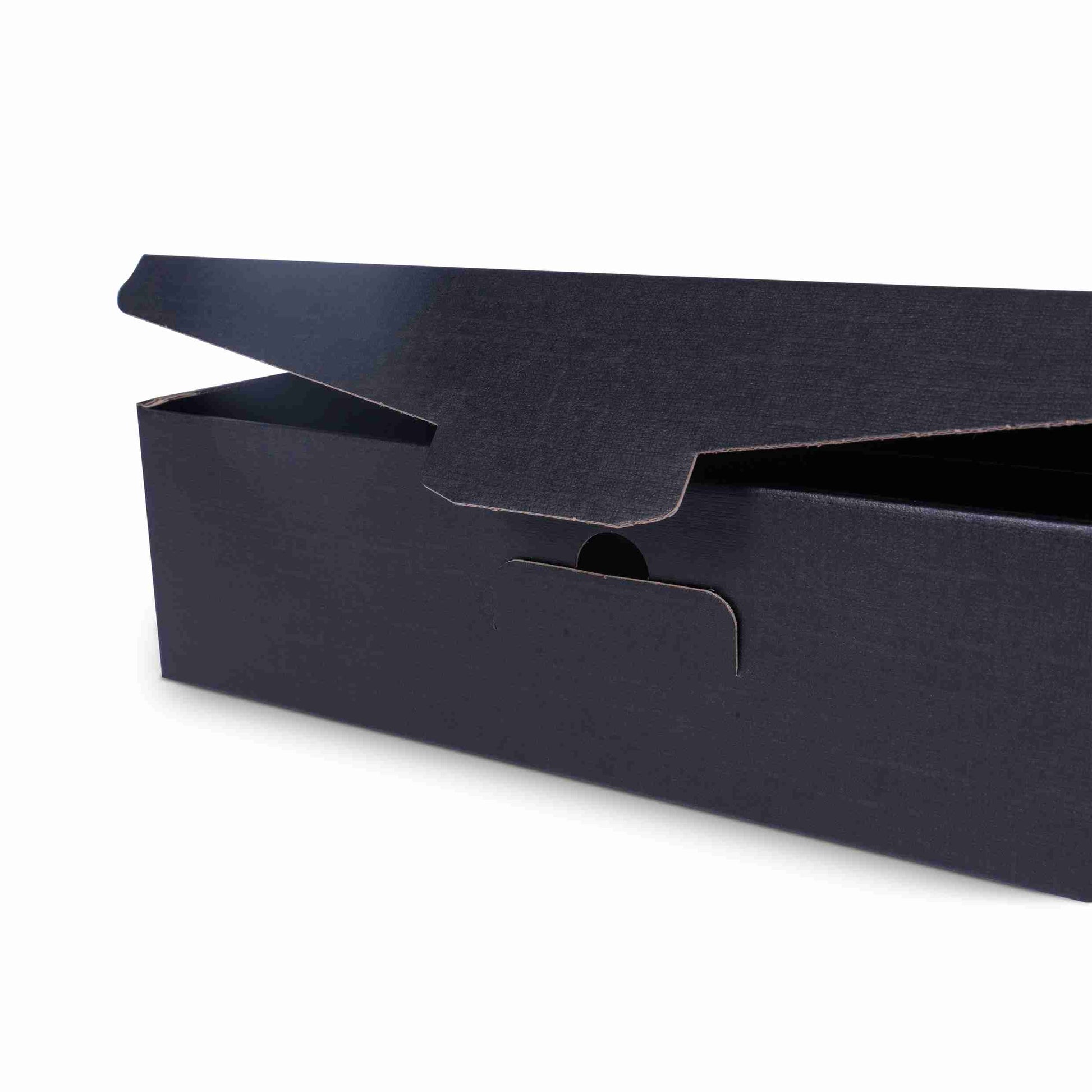 Geschenkbox Wellpappe schwarz – 95 × 380 × 90 mm – für 1 Flasche – 1 Palette (1'200 Stk.)