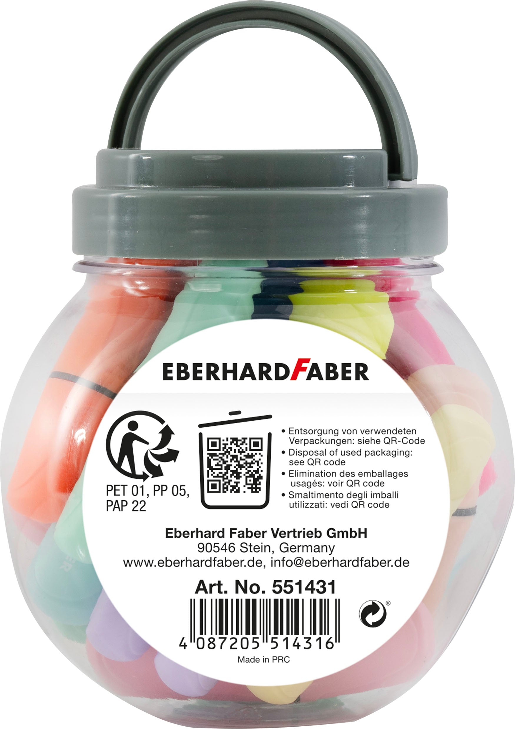 Eberhard Faber Mini Textmarker – Farben: Pastellgelb/Apricot/Violett, Keilspitze 2/5 mm