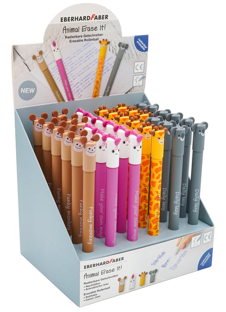 Eberhard Faber Erase It Gelschreiber – Farben sortiert, Spitze 0,7 mm, radierbar, nachfüllbar, 36er-Set