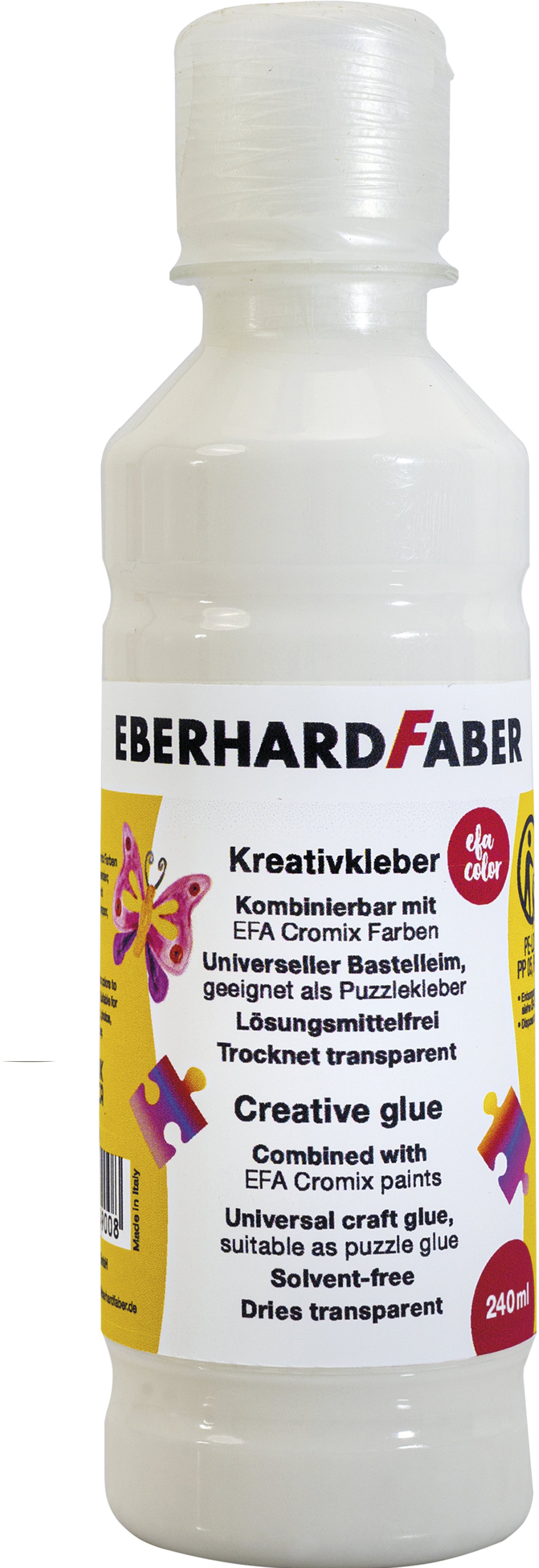 Eberhard Faber EFA Cromix Bastelkleber – 240 ml, für Papier, Pappe, Fotos …