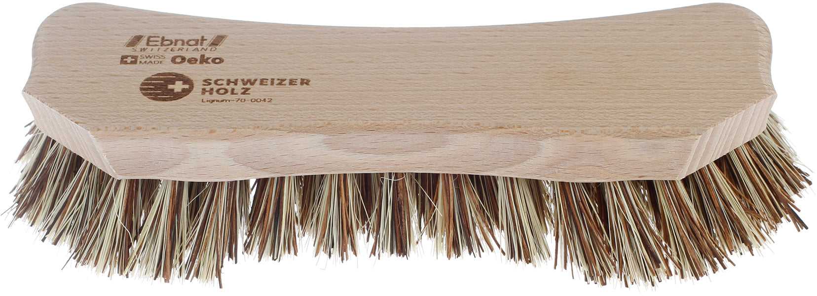 Ebnat Scheuerbürste Oeko – pflanzliche Faser, Holz, 21,5×7,5×5 cm, mit Kratzkanten