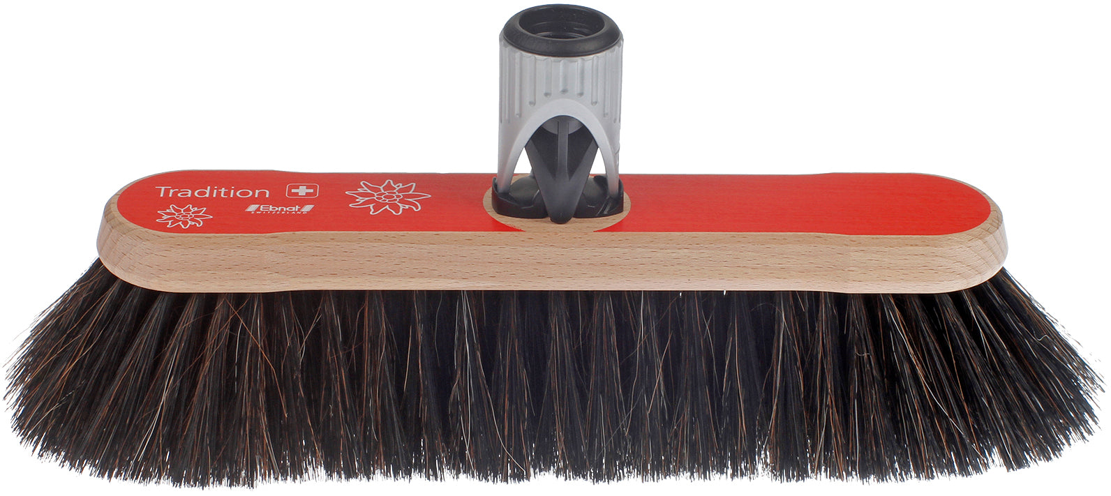 Ebnat Bodenwischer Tradition – Pferdehaar, Holz, 36 cm, fixierbarer Stielhalter, nur Trockenreinigung