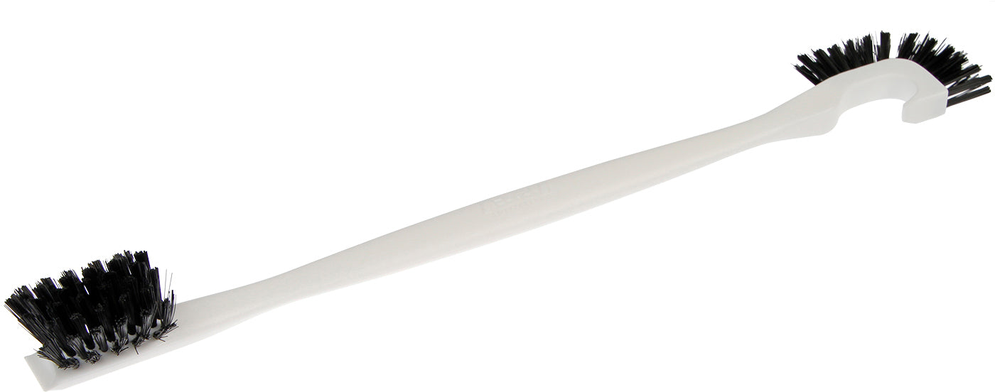 Ebnat Universalbürste – 32,5×5×3 cm, weiss, zwei Bürstenköpfe, Kratzkante