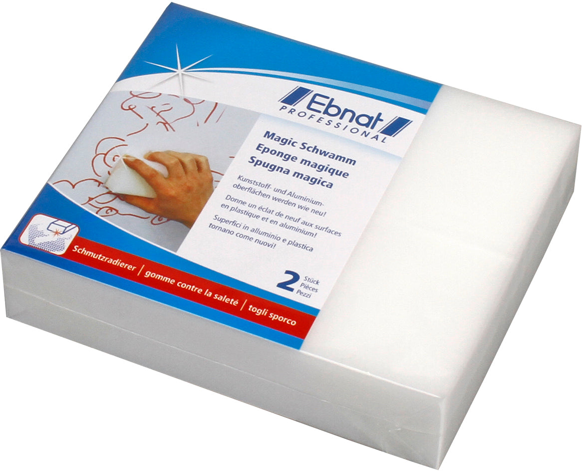 Ebnat Fleckenradierer – Melamin, 13 × 11,5 × 3 cm, weiss, 2 Stk.