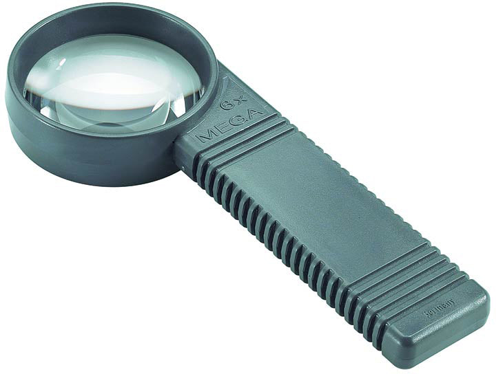 ECO BRA Rechtecklupe MEGA – 6×, 184×85 mm, grau