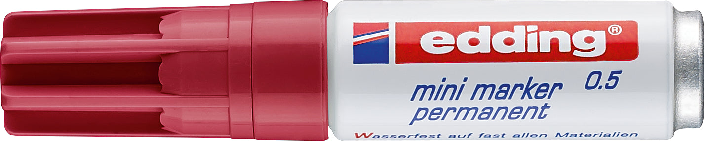 Edding Mini Marker Permanentmarker – 1,5–3 mm – karminrot