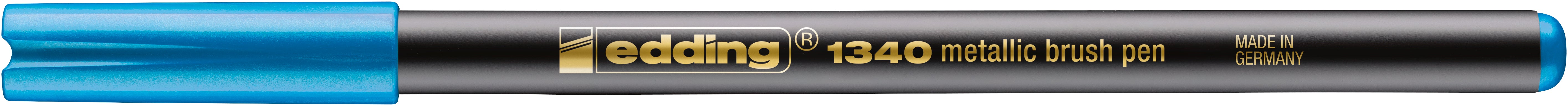 Edding 1340 Brush Pen Metallic – Pinselspitze, blau metallic