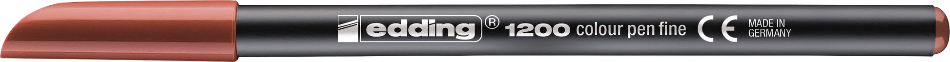Edding 1200 Faserschreiber – Feine Spitze, 1 mm, wasserbasiert, Braun
