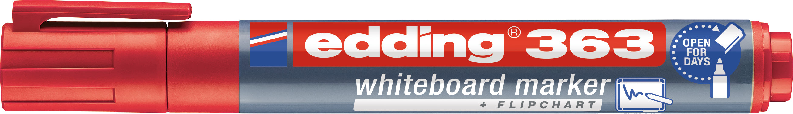 Edding 363 Whiteboard-Marker – 1–5 mm, rot – für Whiteboards