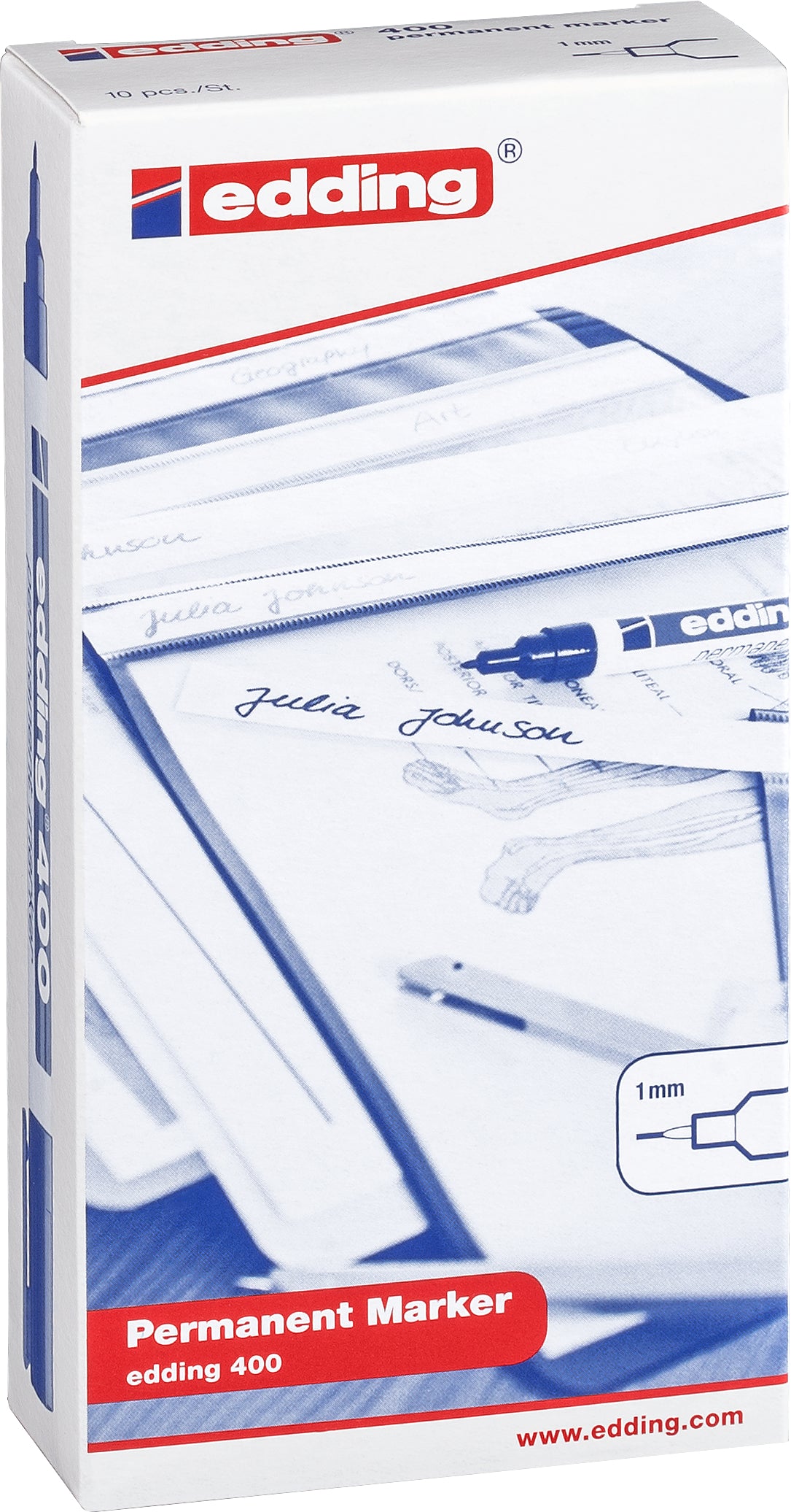 Edding 400 Permanentmarker – mehrfarbig, 10er-Set