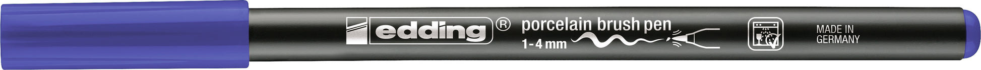 Edding 4200 Paint Marker – Pinselspitze 1–4 mm – Blau – für Porzellan, glasierte Keramik und ofenfestes Glas