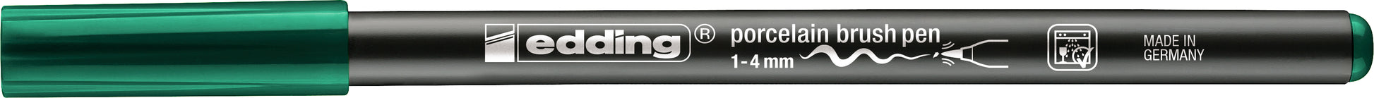 Edding 4200 Paint Marker – Pinselspitze, 1–4 mm, einbrennbar, spülmaschinenfest, grün, für Porzellan & Glas