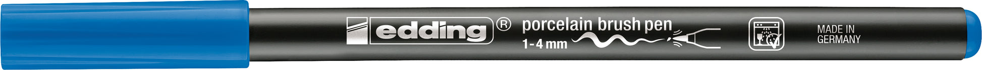 Edding 4200 Paint Marker – Pinselspitze 1–4 mm – Hellblau – für Porzellan, glasierte Keramik und ofenfestes Glas